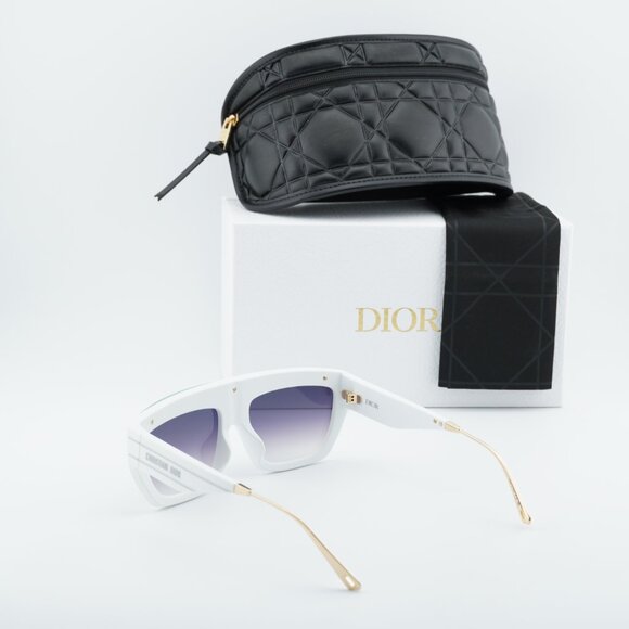 Dior DIORCLUB M7U 51A5 Shield Sunglasses - White/Mirror main image 5